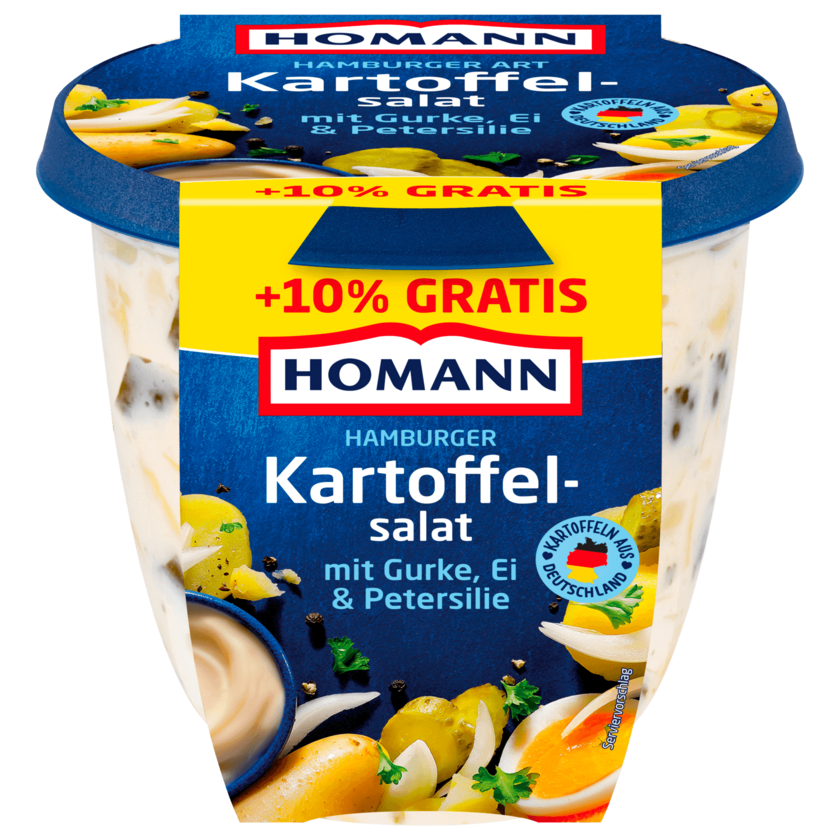 Homann Kartoffelsalat mit Gurke, Ei & Petersilie 440g